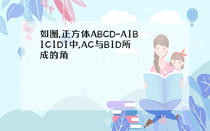 如图,正方体ABCD-A1B1C1D1中,AC与B1D所成的角