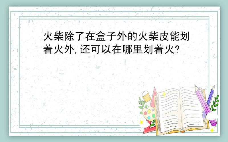 火柴除了在盒子外的火柴皮能划着火外,还可以在哪里划着火?