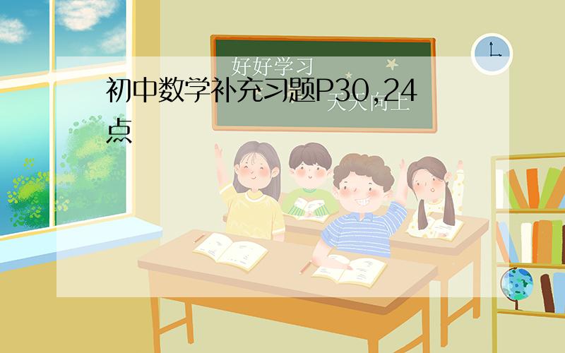 初中数学补充习题P30,24点