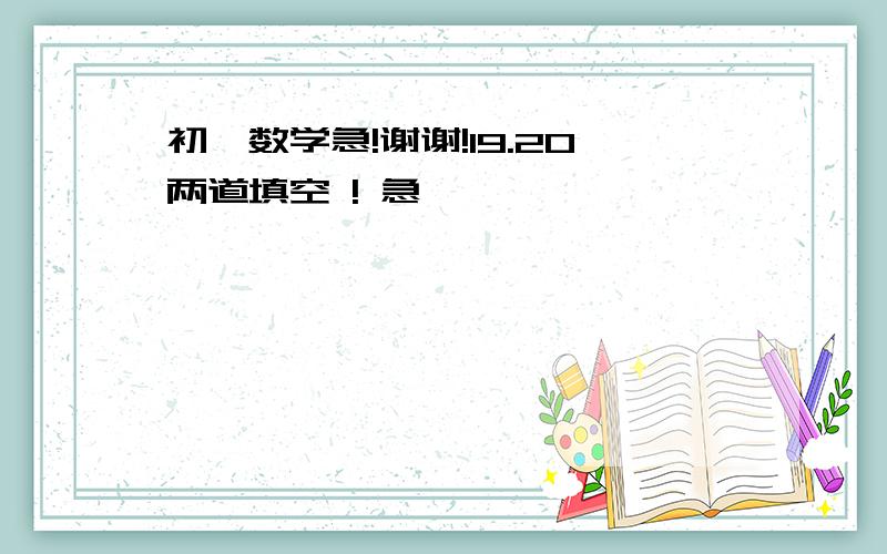 初一数学急!谢谢!19.20两道填空 ! 急