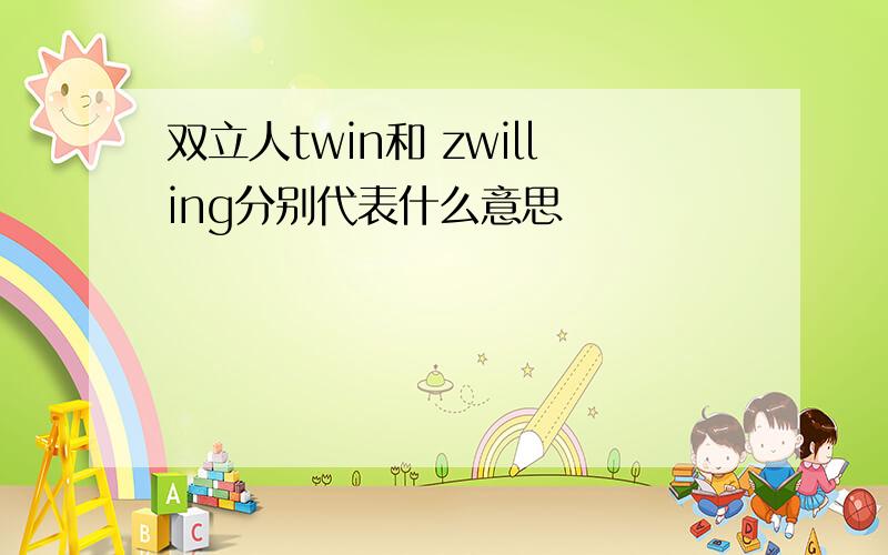 双立人twin和 zwilling分别代表什么意思