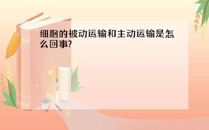 细胞的被动运输和主动运输是怎么回事?