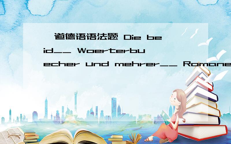 一道德语语法题 Die beid__ Woerterbuecher und mehrer__ Romane habe i