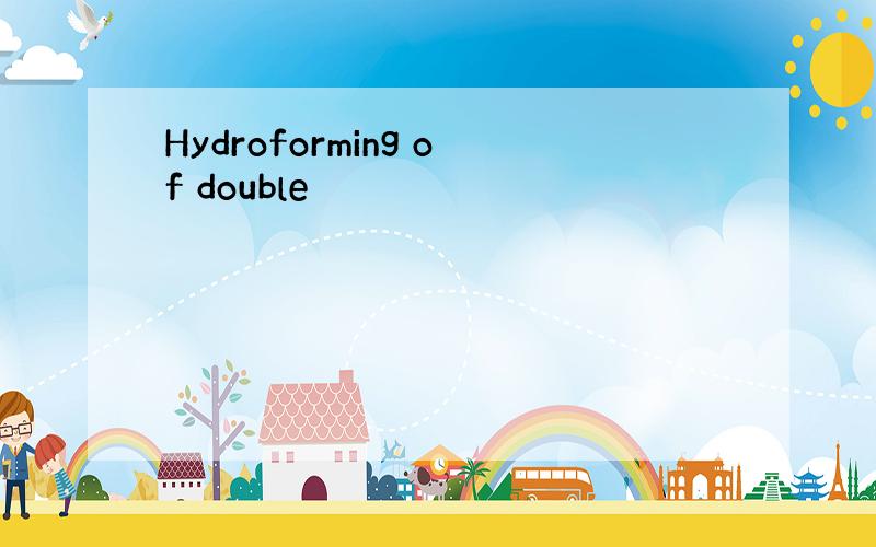 Hydroforming of double