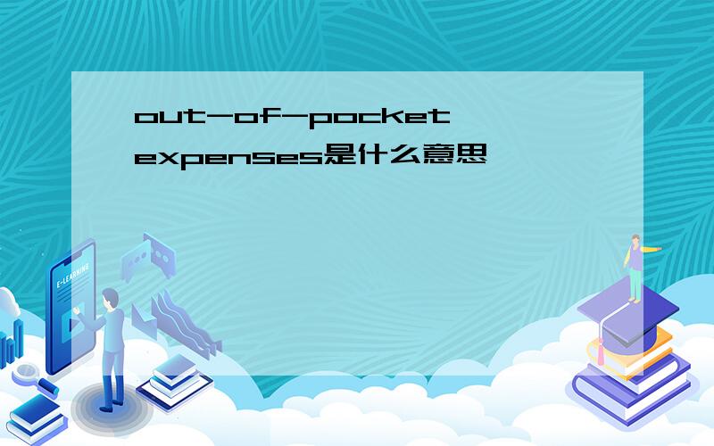 out-of-pocket expenses是什么意思