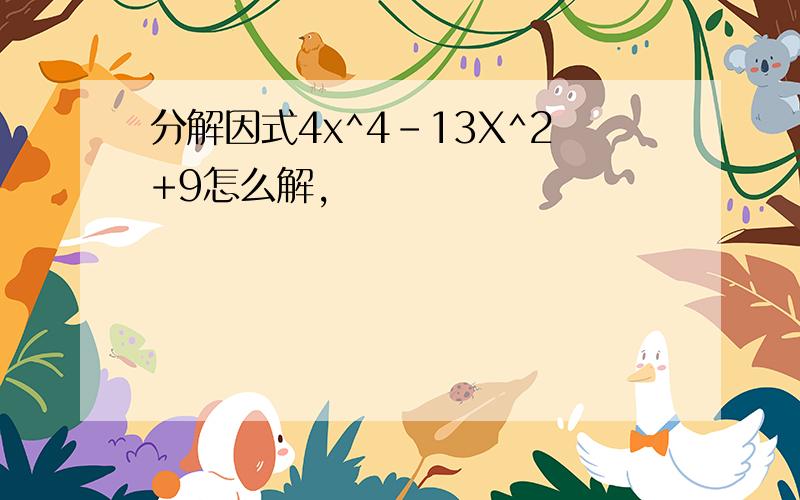 分解因式4x^4-13X^2+9怎么解,