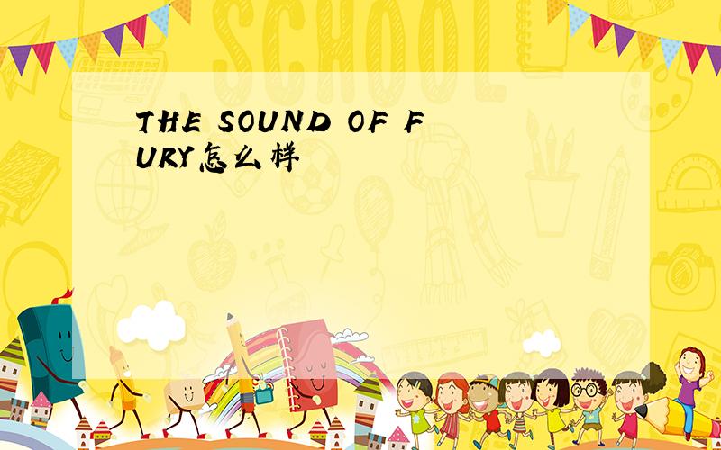 THE SOUND OF FURY怎么样