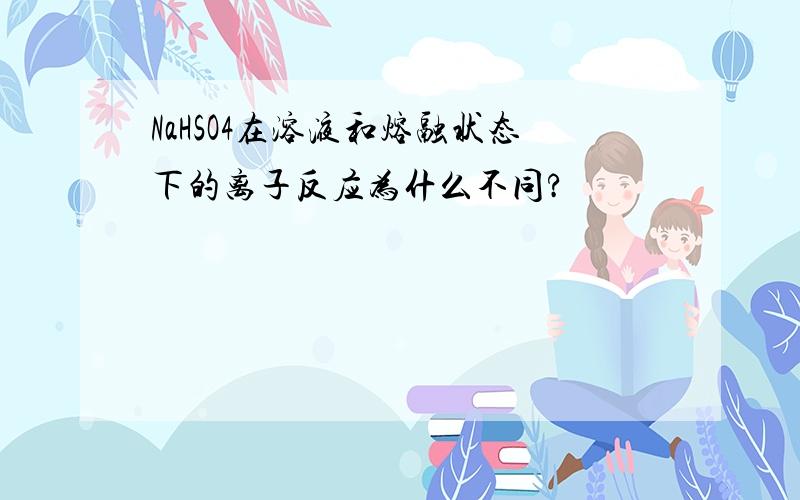 NaHSO4在溶液和熔融状态下的离子反应为什么不同?