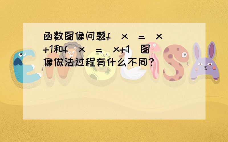 函数图像问题f(x)=|x|+1和f(x)=|x+1|图像做法过程有什么不同?