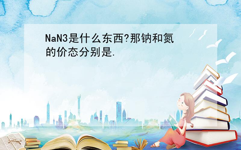 NaN3是什么东西?那钠和氮的价态分别是.