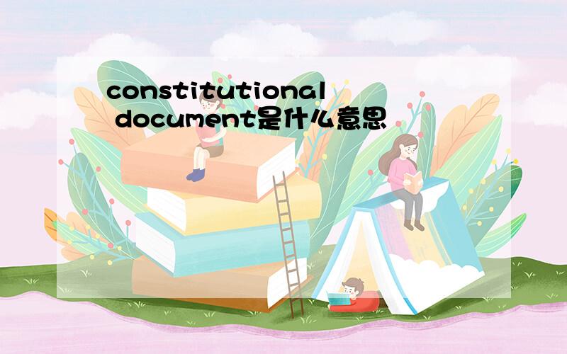 constitutional document是什么意思