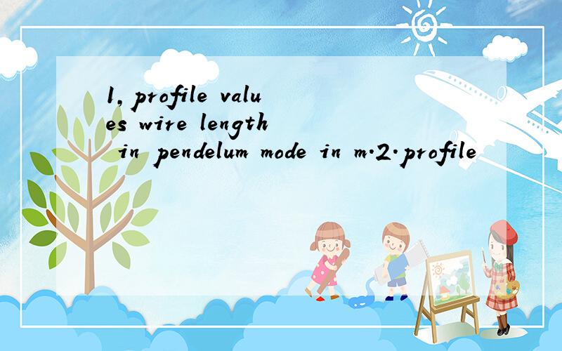 1,profile values wire length in pendelum mode in m.2.profile