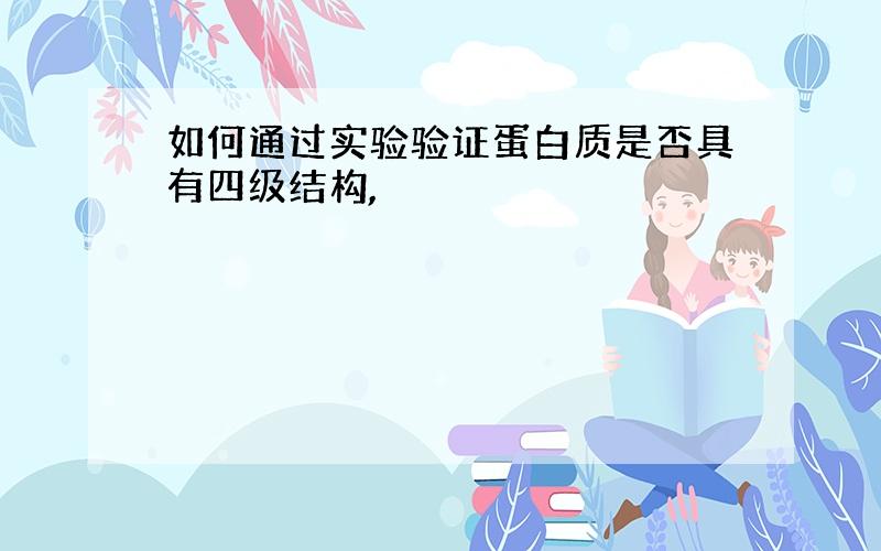 如何通过实验验证蛋白质是否具有四级结构,