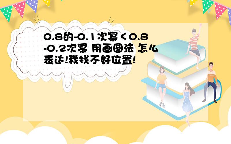 0.8的-0.1次幂＜0.8-0.2次幂 用画图法 怎么表达!我找不好位置!