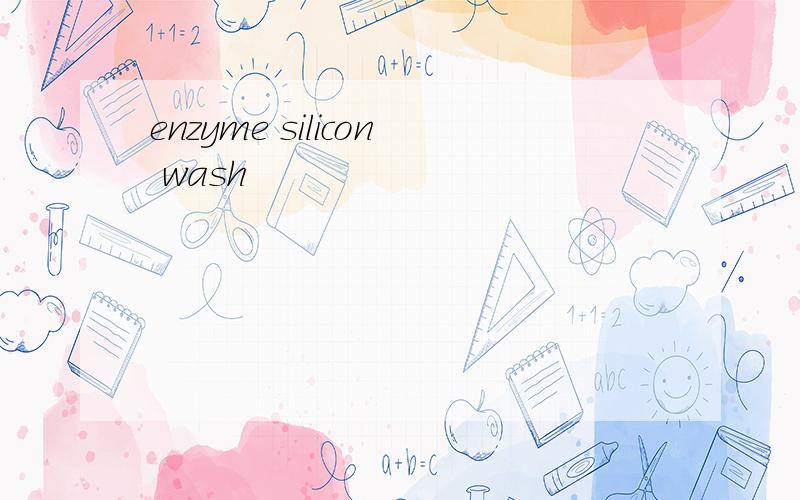 enzyme silicon wash