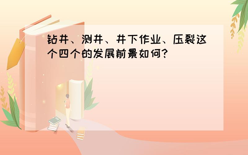 钻井、测井、井下作业、压裂这个四个的发展前景如何?