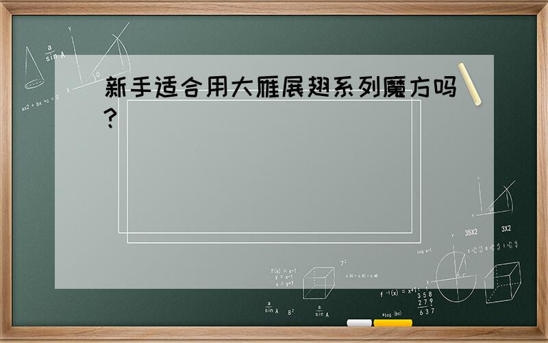 新手适合用大雁展翅系列魔方吗?