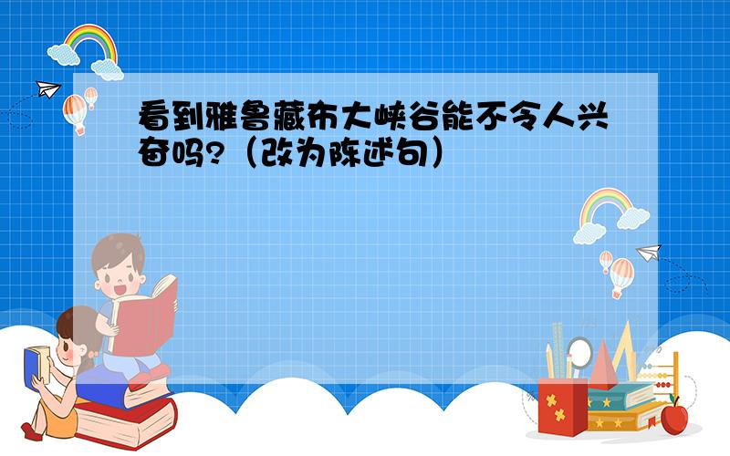 看到雅鲁藏布大峡谷能不令人兴奋吗?（改为陈述句）