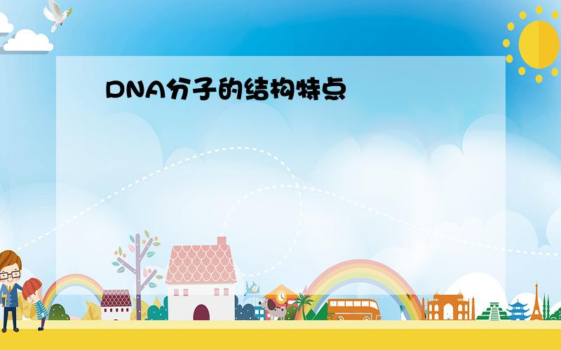 DNA分子的结构特点