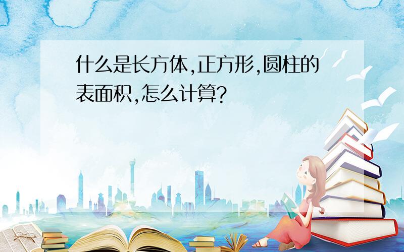 什么是长方体,正方形,圆柱的表面积,怎么计算?