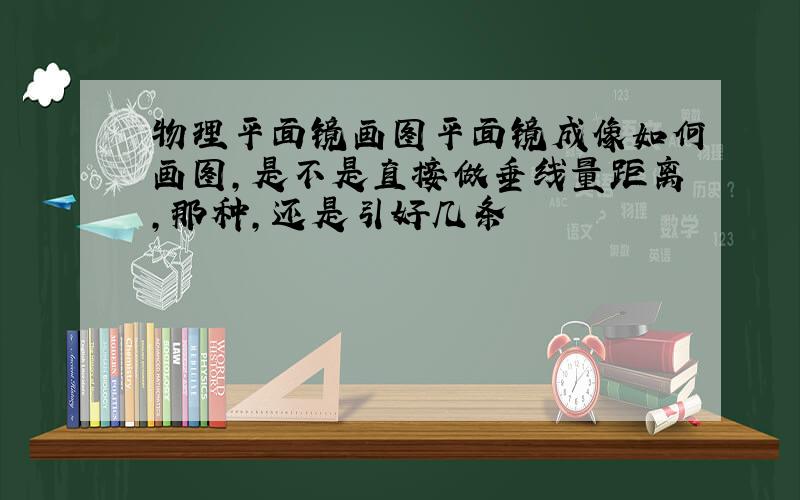 物理平面镜画图平面镜成像如何画图,是不是直接做垂线量距离,那种,还是引好几条