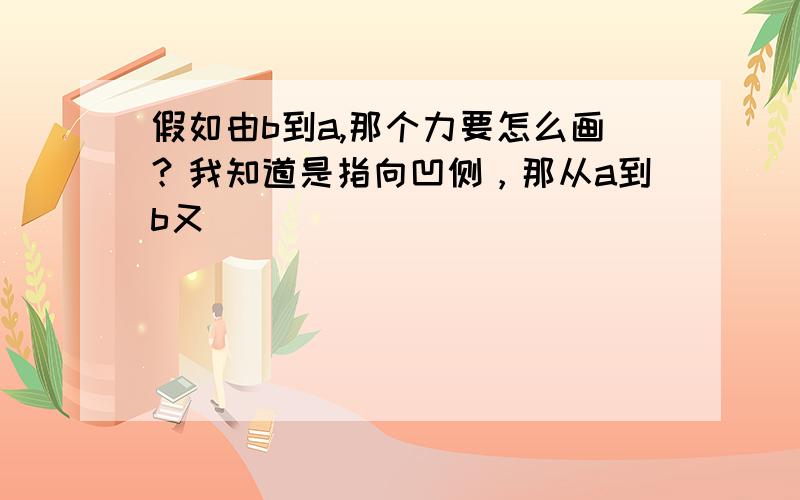 假如由b到a,那个力要怎么画？我知道是指向凹侧，那从a到b又