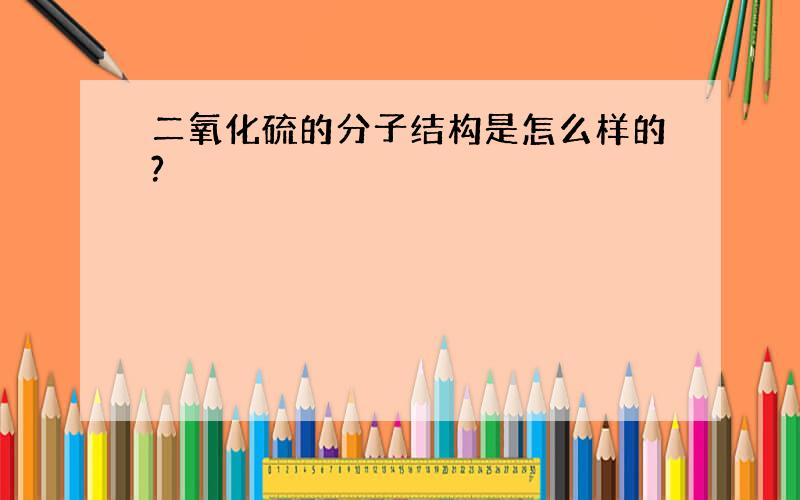 二氧化硫的分子结构是怎么样的?