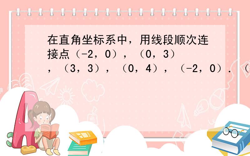 在直角坐标系中，用线段顺次连接点（-2，0），（0，3），（3，3），（0，4），（-2，0）．（1）这是一个什么图形？