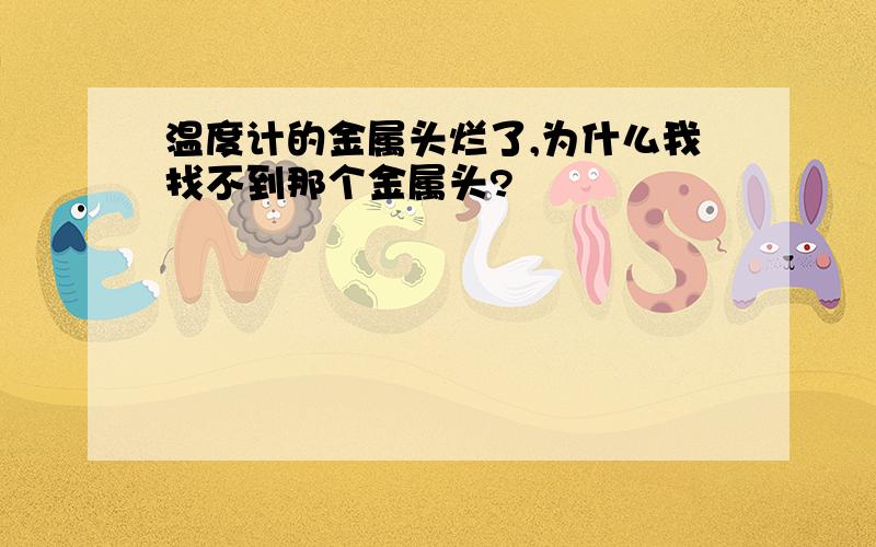 温度计的金属头烂了,为什么我找不到那个金属头?