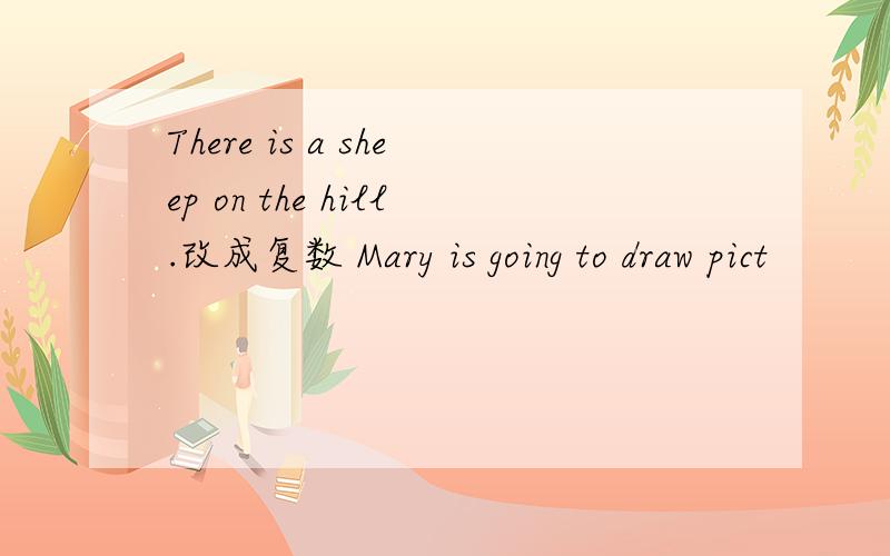 There is a sheep on the hill.改成复数 Mary is going to draw pict