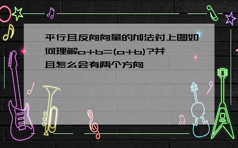 平行且反向向量的加法对上图如何理解a+b=(a+b)?并且怎么会有两个方向