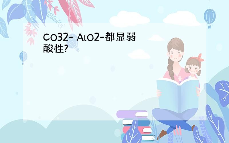 CO32- AlO2-都显弱酸性?