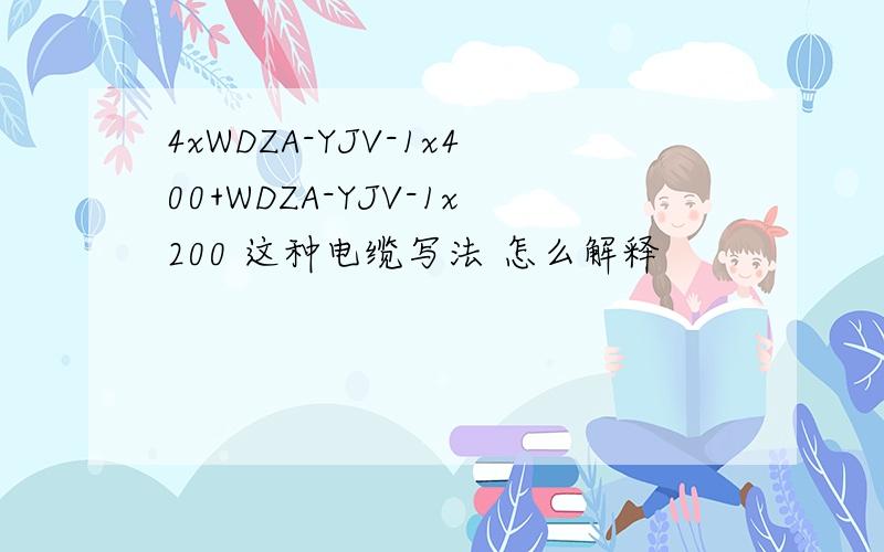 4xWDZA-YJV-1x400+WDZA-YJV-1x200 这种电缆写法 怎么解释