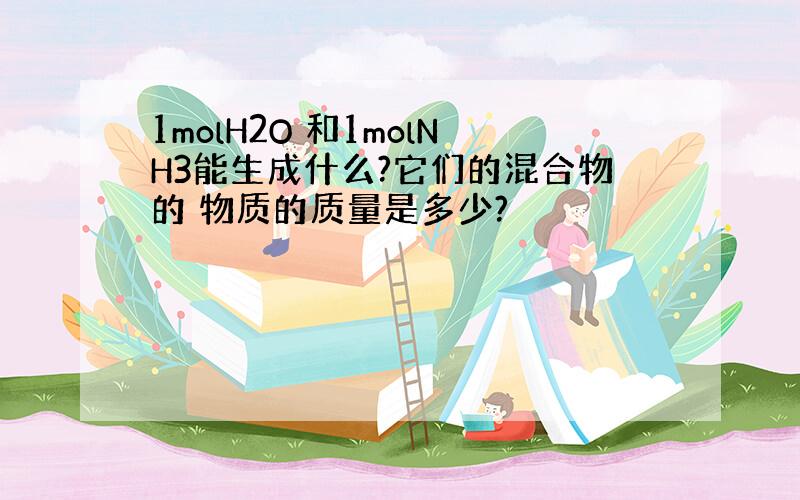 1molH2O 和1molNH3能生成什么?它们的混合物的 物质的质量是多少?