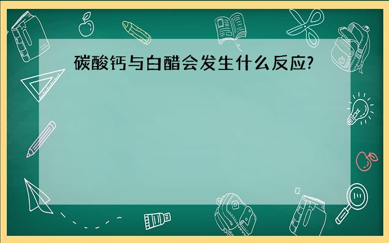 碳酸钙与白醋会发生什么反应?