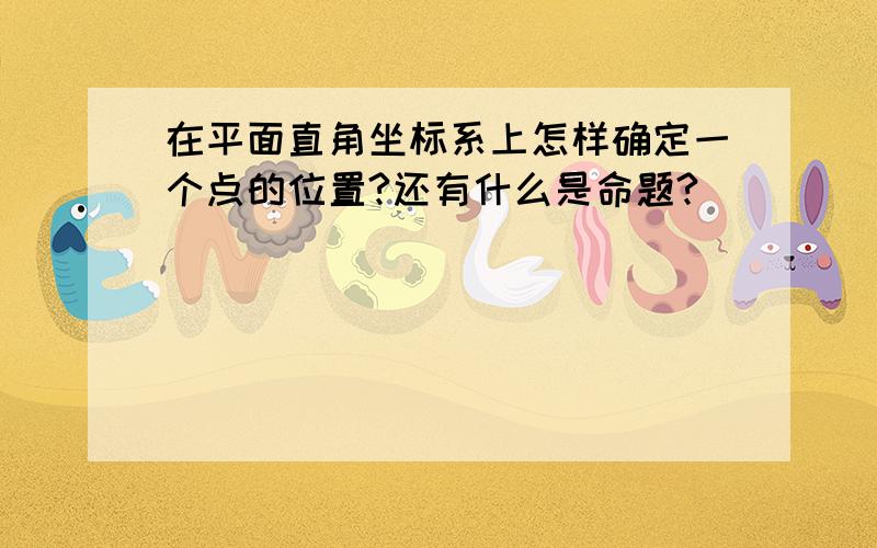 在平面直角坐标系上怎样确定一个点的位置?还有什么是命题?