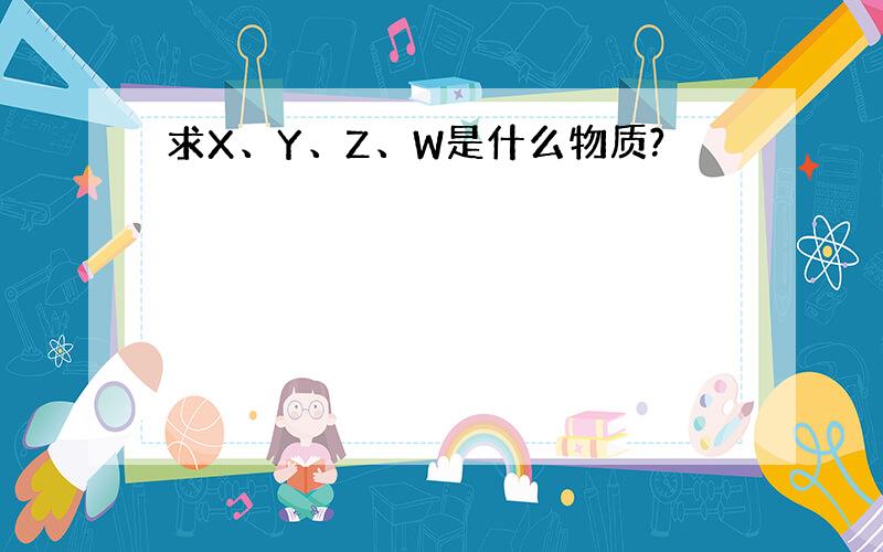 求X、Y、Z、W是什么物质?