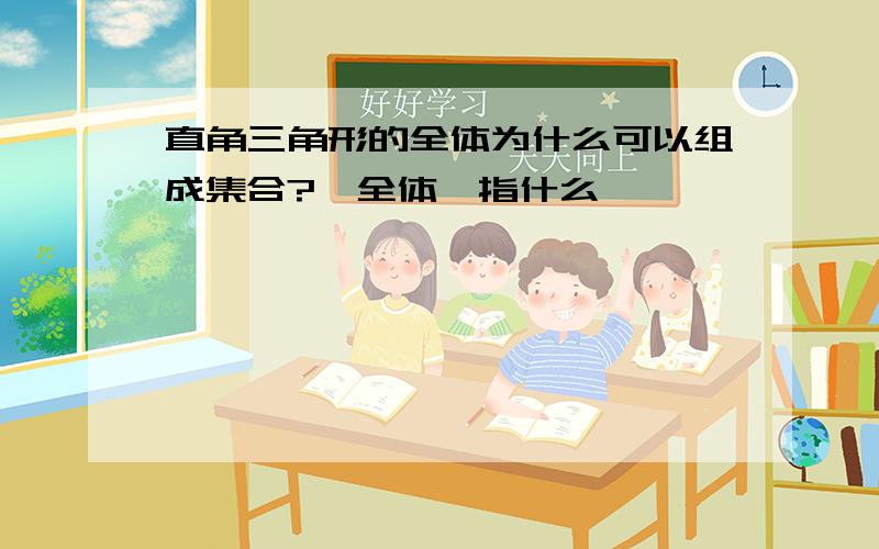 直角三角形的全体为什么可以组成集合?