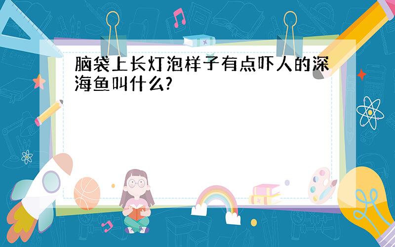 脑袋上长灯泡样子有点吓人的深海鱼叫什么?