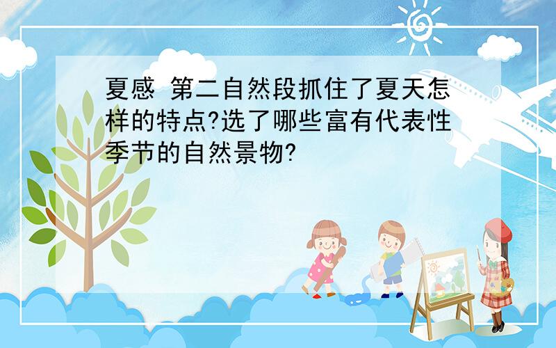 夏感 第二自然段抓住了夏天怎样的特点?选了哪些富有代表性季节的自然景物?