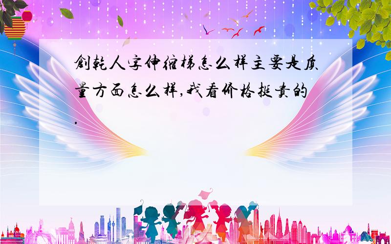 创乾人字伸缩梯怎么样主要是质量方面怎么样,我看价格挺贵的.