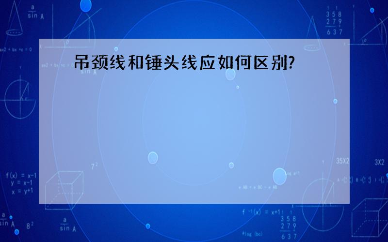 吊颈线和锤头线应如何区别?