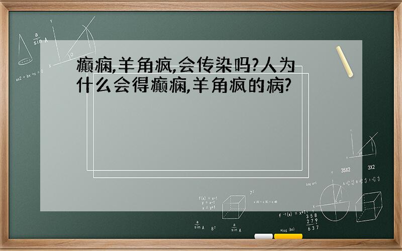 癫痫,羊角疯,会传染吗?人为什么会得癫痫,羊角疯的病?