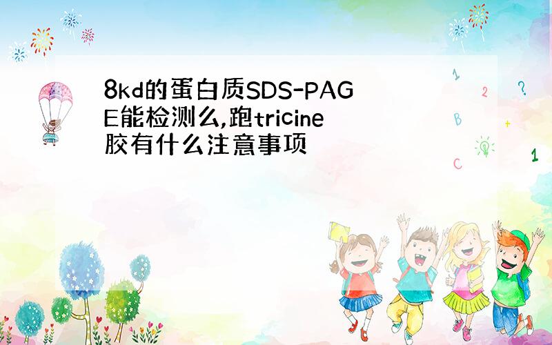 8kd的蛋白质SDS-PAGE能检测么,跑tricine胶有什么注意事项