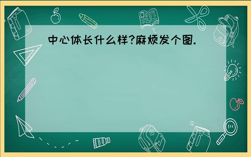 中心体长什么样?麻烦发个图.