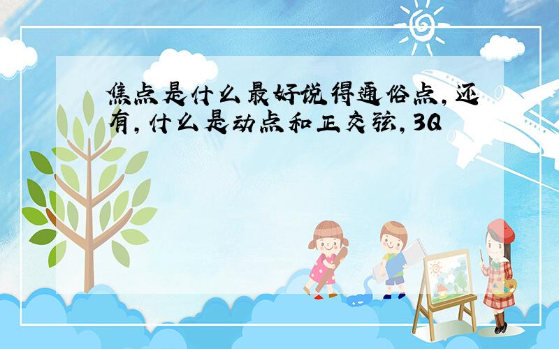 焦点是什么最好说得通俗点,还有，什么是动点和正交弦，3Q