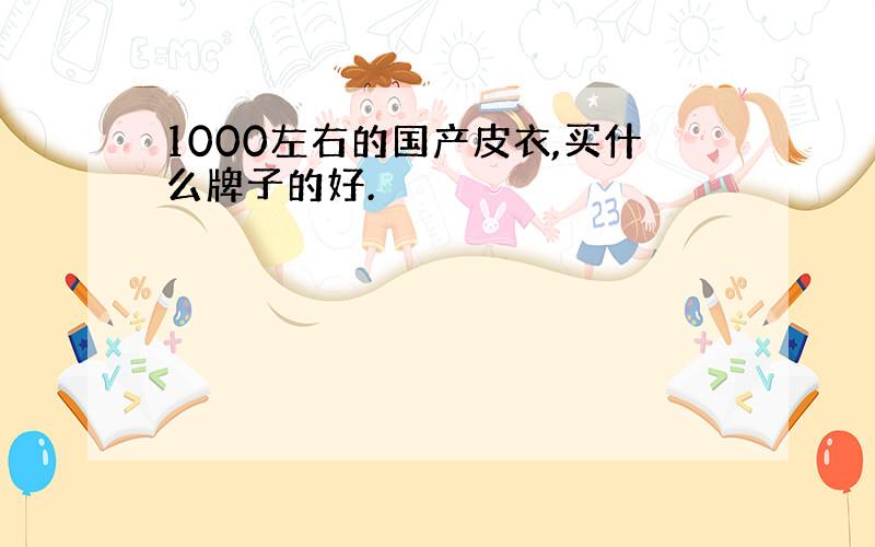 1000左右的国产皮衣,买什么牌子的好.