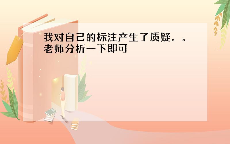 我对自己的标注产生了质疑。。老师分析一下即可