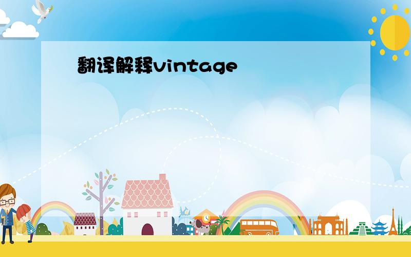 翻译解释vintage