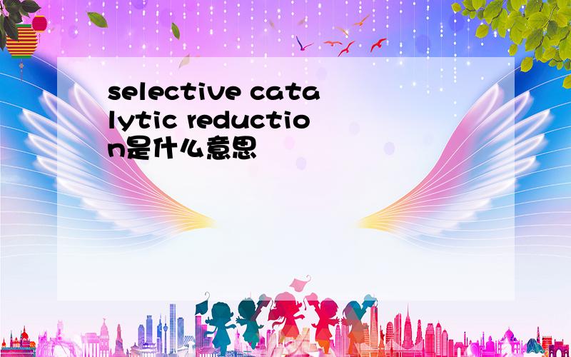 selective catalytic reduction是什么意思